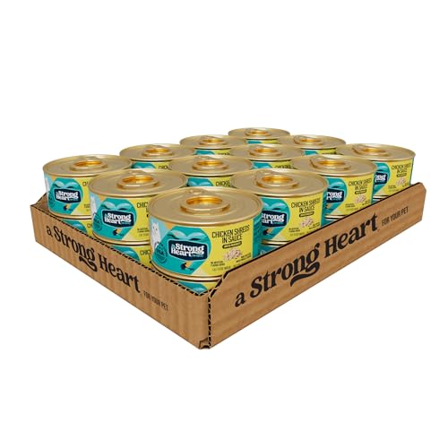 A Strong Heart Chicken Shreds in Sauce Cat Food Topper (3 Ounce (Pack of 24))