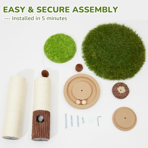 34" Tall Cat Scratching Posts (Green)