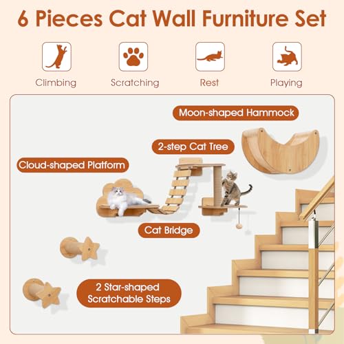 Cat Wall Shelves (6 Pieces)