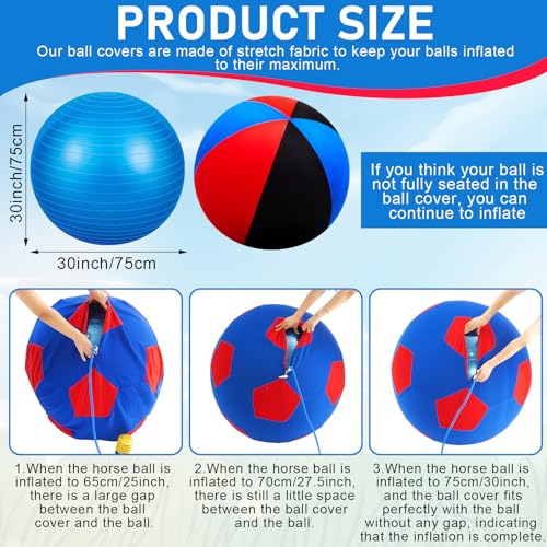 Giant 30 Inch Herding Balls with Ball Cover (Blue / 30 Inch / Cute)