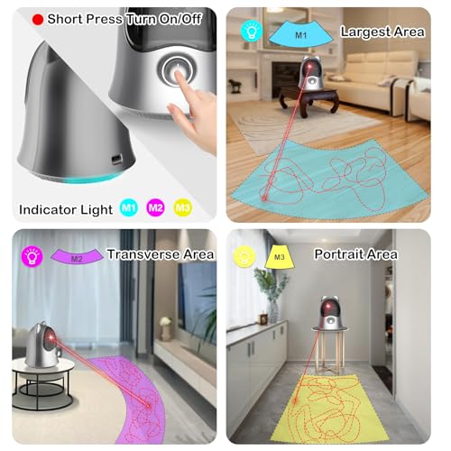 Cat Laser Toys for Indoor Cats (Silver)