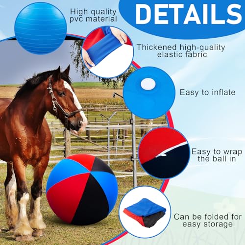 Giant 30 Inch Herding Balls with Ball Cover (Blue / 30 Inch / Cute)