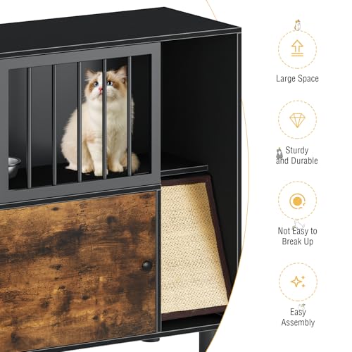 Dog Proof Cat Feeding Station (black vintage color)