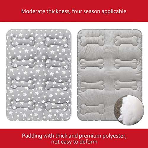 Dog Crate Mat (Large 36"X23" / Grey+Grey)