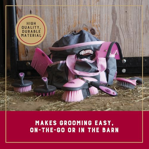 Horse Grooming Kit (Gray/Pink)
