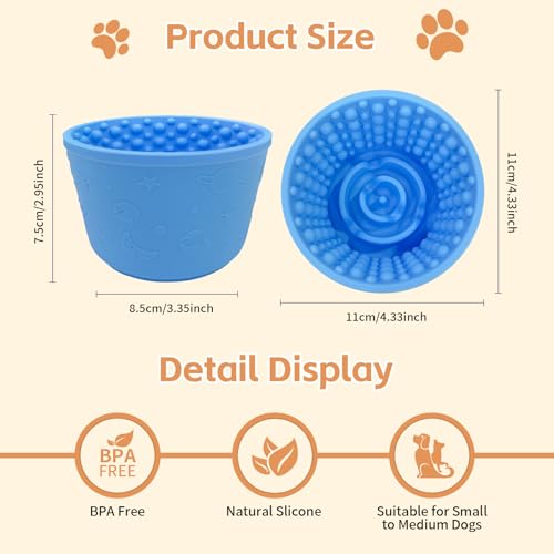 Dog Lick Bowl (S-M / Blue)