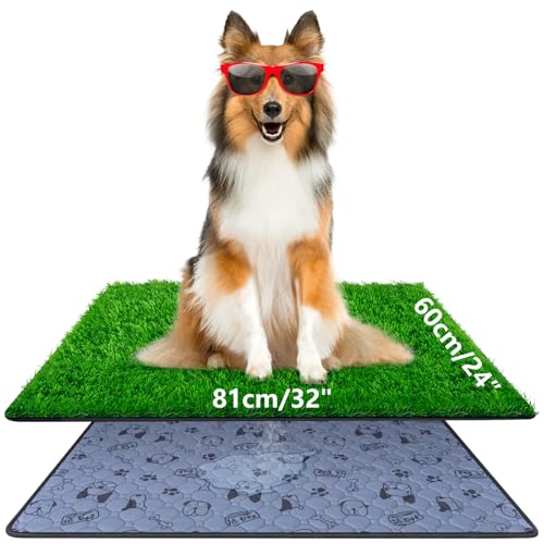 Pee Pads for Dogs with Fake Grass (32" x 24")