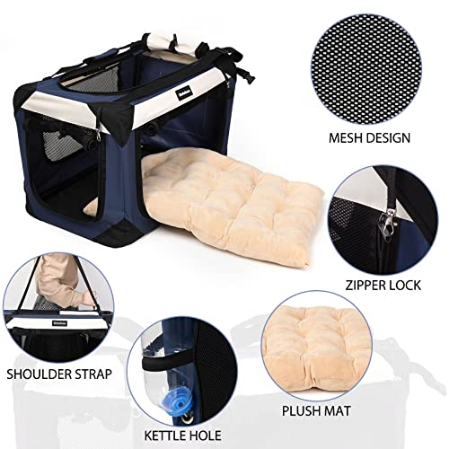 Large Cat Carrier (24.0"L x 16.0"W x 16.0"H / Navy Blue)