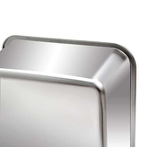 Stainless Steel Cat Litter Box (17.5" L x 13.5" W x 6" H (without Lid))