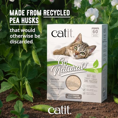 Go Natural Pea Husk Clumping Cat Litter (Unscented)