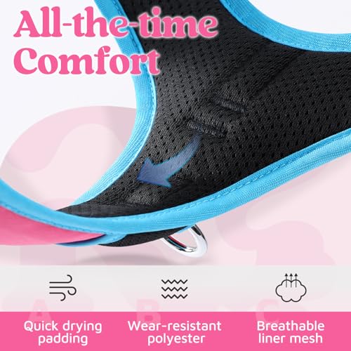Dog Harness for Large (Pink & Blue / X-Large)