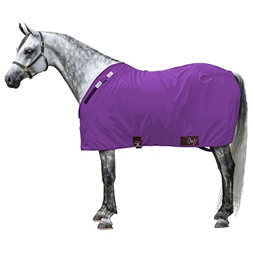 Dura Nylon Horse Stable Sheet (Horse Size 72 / Cutback | Closed Front | Legstrap / Purple)