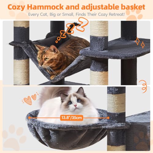 Large Cat Tree (73 inches / Smoky Gray)
