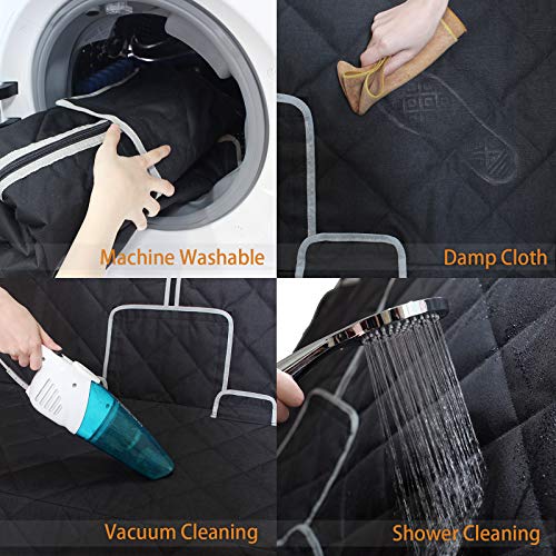 Dog Car Seat Cover Waterproof 56” x 50“ for for Trucks Cars & SUVs Back Seat Heavy (56"Truck-gray edge)