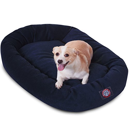 Micro Velvet Dog Bed (Navy)