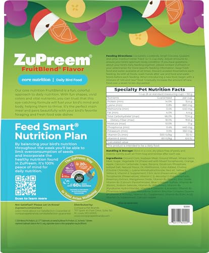 FruitBlend Cockatiel & Conure Food (2 Pound (Pack of 1))