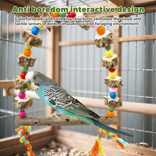 Bird Swing & Chew Toy for Parakeets (multicolored)