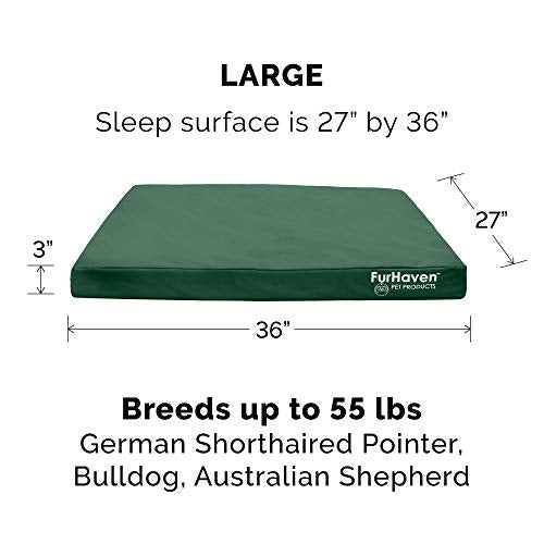 Water Resistant Cooling Gel Dog Bed for Large (Large / Forest)