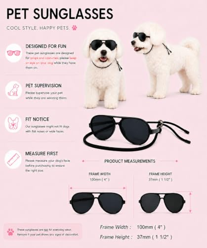 G029 Dog Cat Pet Aviator Sunglasses Glasses for Small Breeds up to 15lbs (Small, Up to 15lbs, Pink-pink mirror)