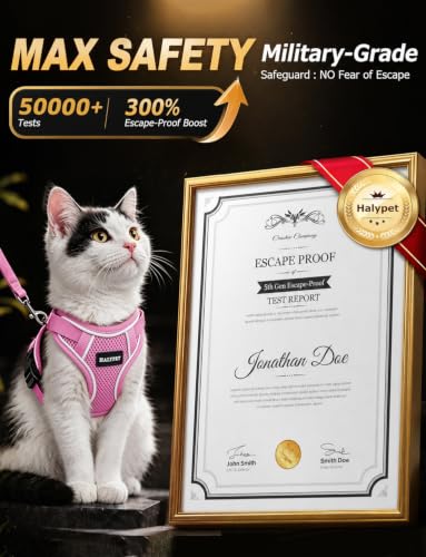 Cat Harness and Leash Set (H600 Pro Pink / Medium (13-18lb))