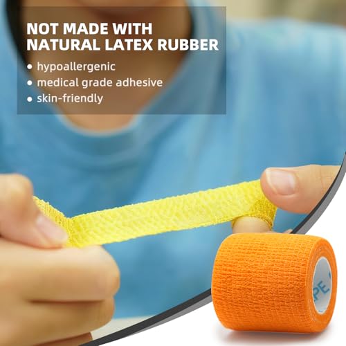 Self Adherent Cohesive Bandages Wrap 24Packs 2" x 5 Yards (Mix / 2 In x 5 Yards)