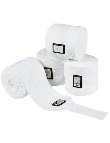 4 Pack Horse Polo Wraps (M / White)