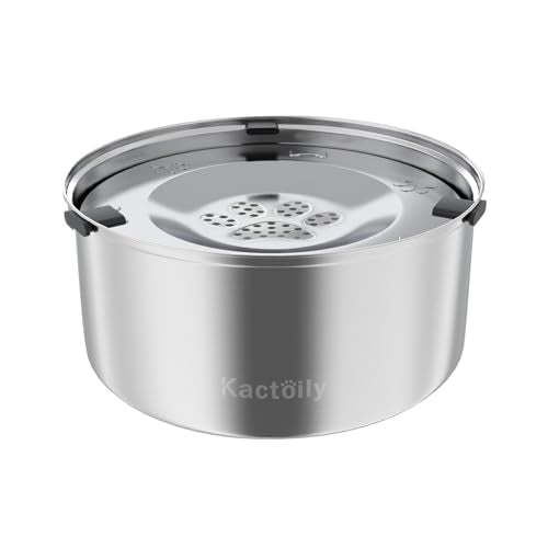 3L 101oz Dog Water Bowl Stainless Steel Slow Water Bowl for Dog (A: 304 Stainless Steel)