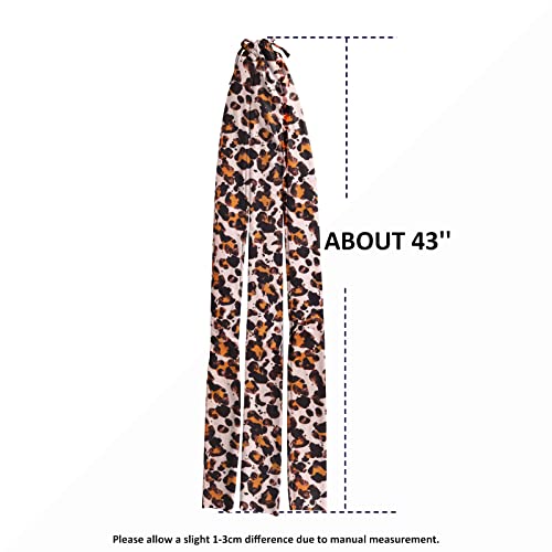 3 Tube Stretchy Fabrics Adjustable Closure Lightweight Horse Tail Bag for Horses Braid (Leopard Print)