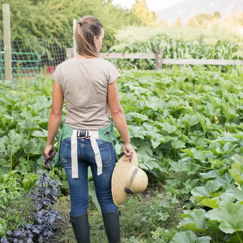Roo Gardening Waist Apron with Pockets for Women & Men (Joey-waist Only / Leaf Green)