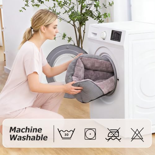 Dog Beds for Medium Dogs Washable (Dark Grey / L(30’’x 24’’x 9’’))