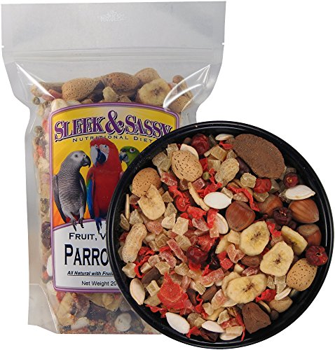 Fruit, Veggie, Nut Parrot Treat Perfect for Large Conures, Amazons, African Greys, Cockatoos, Pionus-Parrots & Macaws (20 oz.) (1.25 Pound (Pack of 1))