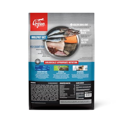 Grain Free WHOLEPREY Dry Cat Food Six Fish Recipe 12lb Bag (12 Pound (Pack of 1))