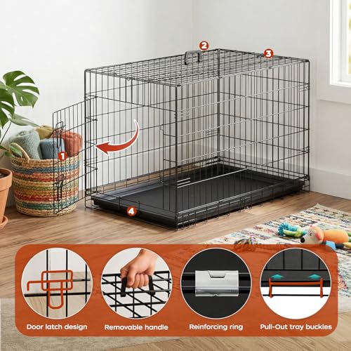 Dog Crate 36" (Black-Single)