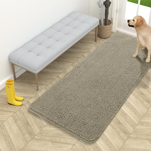 Dog Door Mat for Muddy Paws 54x24 (Warm Taupe / 54" X 24")