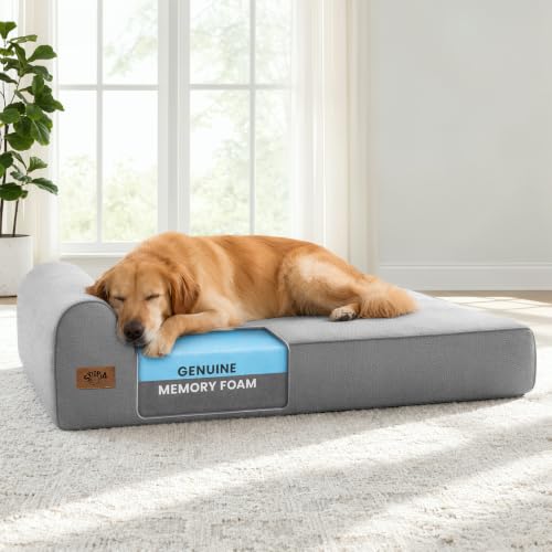 7" Thick Orthopedic Dog Beds for Extra Large Dogs (XX-Large / Style B-Grey)