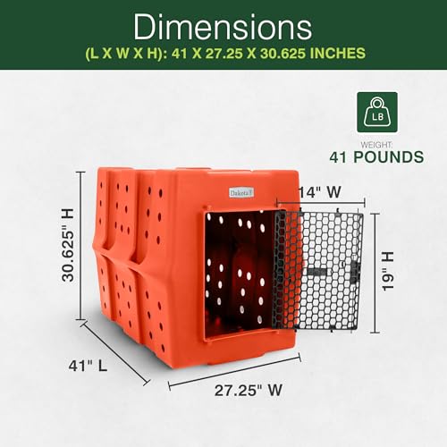 Dakota 283 Canine Rough and Tough Economy Dog Crate (X-Large / Orange)