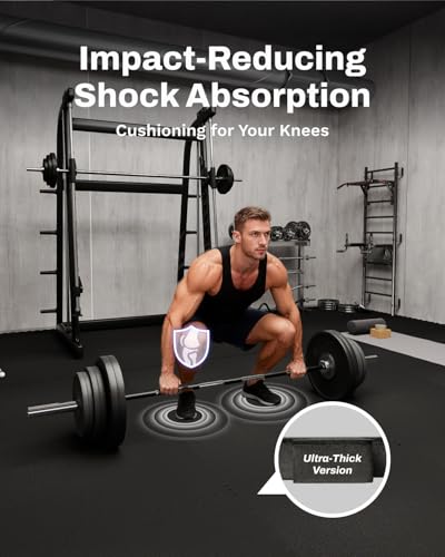 0.79" Thick Gym Flooring for Home Gym (Black/No Dots / 144 Sq Ft (36 Tiles))