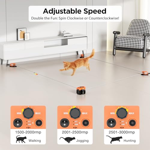 Interactive Cat Toys for Indoor Cats (Orange)