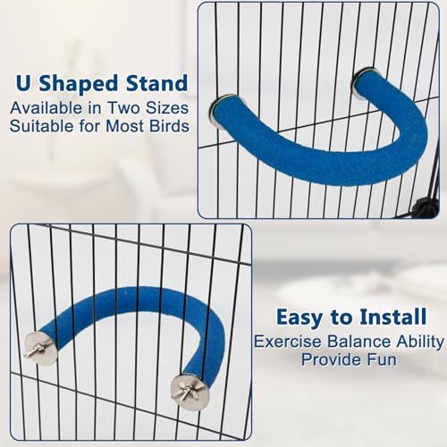 U Shaped Large Parrot Perch (X-Large / Blue)