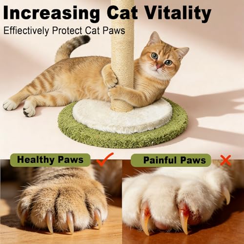 Rose Flower Cat Scratching Post (Small / Red)