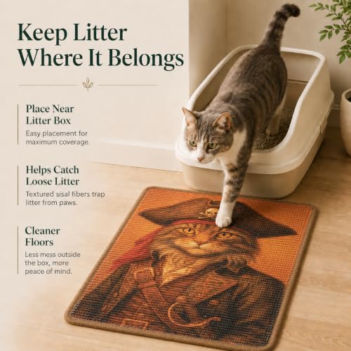 Art Sisal Cat Scratcher Mat (Explorer Cat)