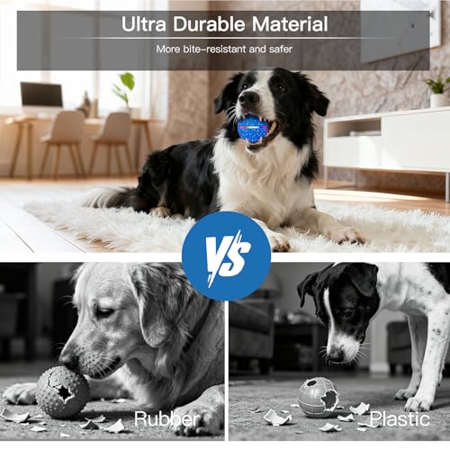 Interactive Smart Moving Dog Ball Toy (Blue / Medium)