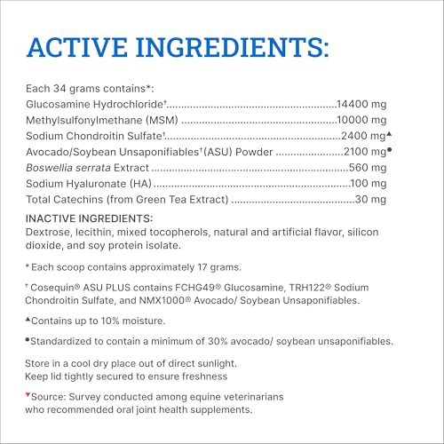 Nutramax Cosequin ASU Plus Joint Supplement for Horses (Powder)