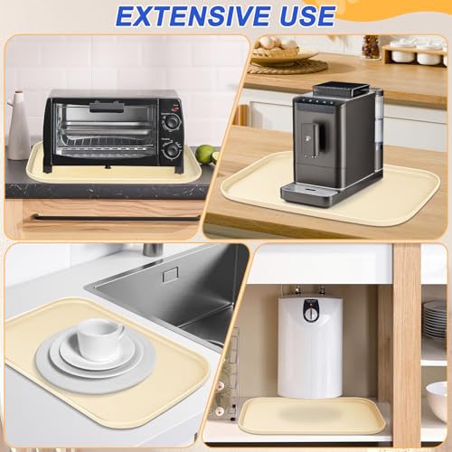 Silicone Pet Food Mat with Raised Edge for Food and Water Bowl