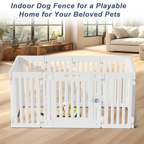 Dog Playpen with Door (White Simplicity)
