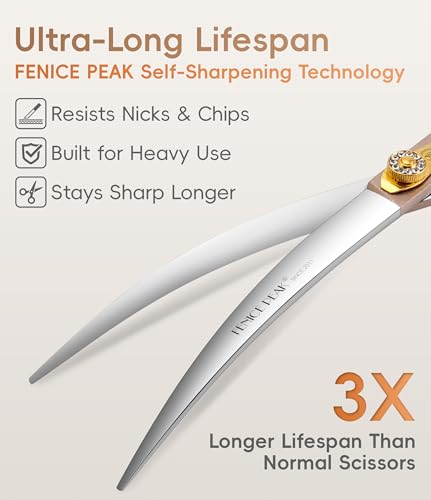 45° Extra Curved Dog Grooming Scissors 440C Stainless Steel 6.5'' Big Arc Curved Shears Rose Gold Sharp and Durable Trimming Scissors for Dogs and Cats (Curved 45° / 6.5")