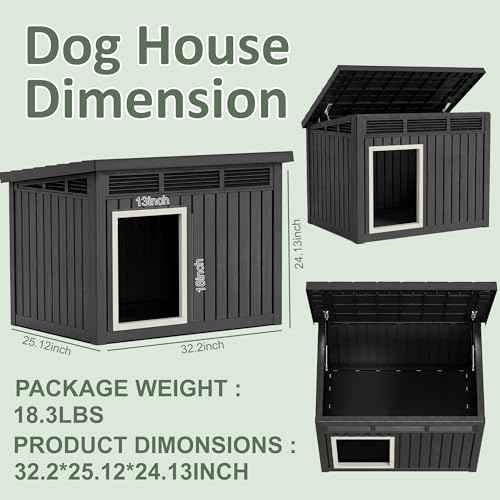 Small Dog House (Classic Black / 32.2*25.12*24.13)