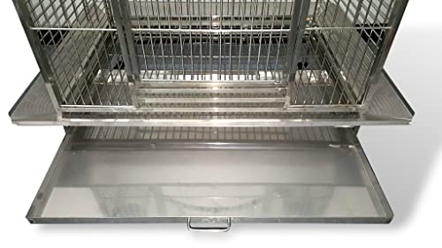 Large 304 Stainless Steel Bird Parrot Amazon Cockatoo African Grey Mini Macaw Cage Wire Dome Top