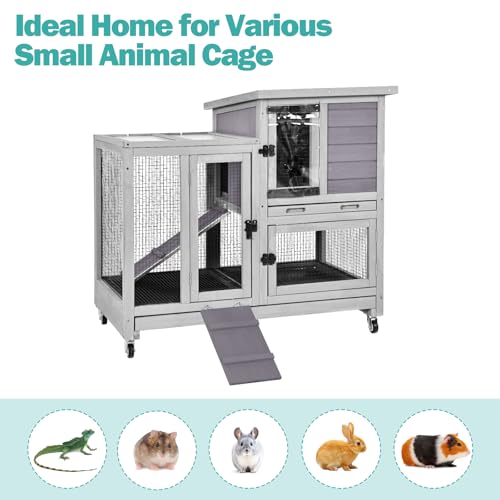 Rabbit Hutch Indoor for 2 (Light Grey-S)