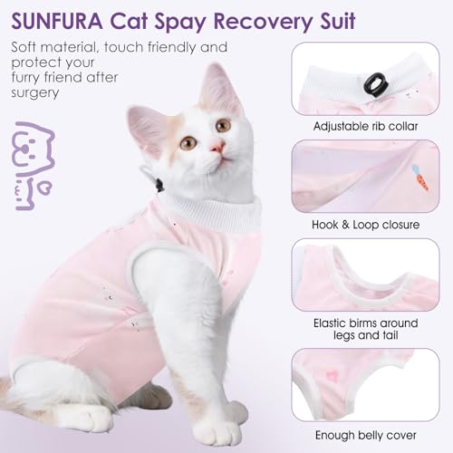 Cat Recovery Suit (Pink Rabbit / Small)